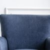 Armchair Modern Accent Sofa Chair with Linen surface,Leisure Chair with solid wood feet for living room bedroom Studio,Blue