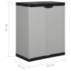 Garden Storage Cabinet with 1 Shelf Gray and Black 26.8"x15.7"x33.5"
