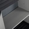 Garden Storage Cabinet with 1 Shelf Gray and Black 26.8"x15.7"x33.5"