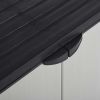 Garden Storage Cabinet with 1 Shelf Gray and Black 26.8"x15.7"x33.5"