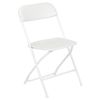 Herculesï¿½ï¿½ï¿½ Series Plastic Folding Chair - White - 650LB Weight Capacity Comfortable Event Chair - Lightweight Folding Chair -