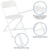 Herculesï¿½ï¿½ï¿½ Series Plastic Folding Chair - White - 650LB Weight Capacity Comfortable Event Chair - Lightweight Folding Chair -