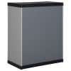 Garden Storage Cabinet with 1 Shelf Gray and Black 26.8"x15.7"x33.5"