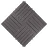 HomeDecking Tiles 10 pcs Gray Wash 11.8"x11.8" Solid Acacia Wood