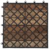 HomeDecking Tiles 10 pcs Gray Wash 11.8"x11.8" Solid Acacia Wood