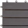 HomeDecking Tiles 10 pcs Gray Wash 11.8"x11.8" Solid Acacia Wood