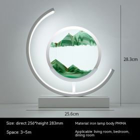 Chinese Style Decorative Glass Hourglass Table Lamp (Option: Verdant and dripping white-button switch-AU)