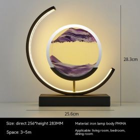 Chinese Style Decorative Glass Hourglass Table Lamp (Option: Colorful and Colorful Black-Remote control switch-EU)
