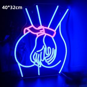 LED Back Neon Light Bar Decoration Background Glowing Acrylic (Option: Style H-Adjustable Brightness-USB)