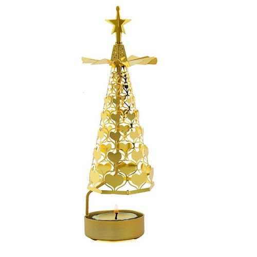 Creative Romantic Candlestick Rotating Metal Revolving Scenic Lantern Nordic Style Atmosphere Aromatherapy Candlelight Dinner