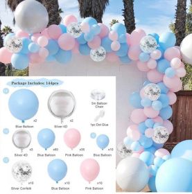 Blue Gender Reveal Theme Arch Balloon Chain Suit (Option: 144pcs Suit A)