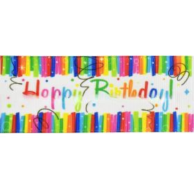 Printed Ribbon Hair Accessories Dacron Ribbon Gift Ribbed Band Holiday Happy Birthday Ribbon (Option: Green-25mm)