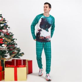 Family Baby Boys Girls Ladies Men Christmas Dinosaur Pajama Set (Option: Green-L-Man)