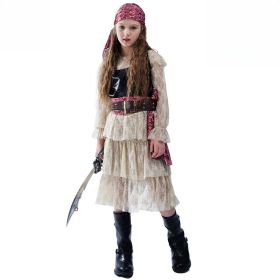Lace Pirate Skirt Girl Pirate Cos Party Costume Pirate Costumes (Option: EE465-M)