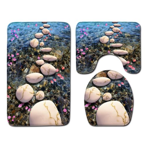 Modern Minimalist Bathroom Mats Three-piece Set