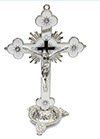 Plum Metal Cross Ornaments (Color: White)