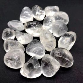 Natural White Crystal Rough Stone Polished Large Particle Rolling Stone Gravel Fish Tank Stone (Option: 3 To 5cm 100g)