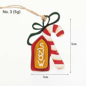 Wooden Christmas Tree Pendant Table Decoration Mini Retro Decorations (Option: 3)