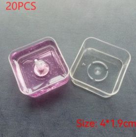Flame Retardant Plastic Tealight Heart-shaped Round Candle Shell Plastic Candle Cup Candlestick Container (Option: 19x4cm Square Candle Cup-20PCS)