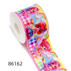 Animal Cartoon Ribbon Printing Ribbon Thermal Transfer Ribbon Flower Diy Ribbon Roll (Option: Style 86162-22mm-50yards)