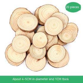 Annual Round Wood Piece Diy Decorative Painting (Option: 4to5cm Thick 1cm20 Pieces)