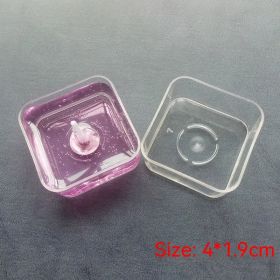 Flame Retardant Plastic Tealight Heart-shaped Round Candle Shell Plastic Candle Cup Candlestick Container (Option: 19x4cm Square Candle Cup-1PC)