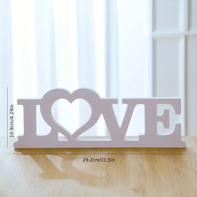 HOME LOVE Letter White HOME Art Decoration Ornaments (Option: Large LOVE)