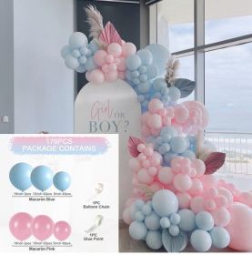 Blue Gender Reveal Theme Arch Balloon Chain Suit (Option: 176pcs Suit)
