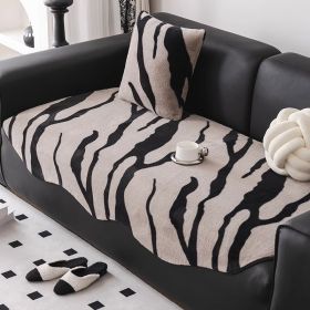 Autumn And Winter Plush Straight Row Sofa Cushion Shaped (Option: Gray-90X240CM)