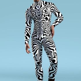 Halloween New 3D Digital Printing One-piece Play Costume (Option: VV038-Children M 130cm)
