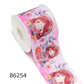 Animal Cartoon Ribbon Printing Ribbon Thermal Transfer Ribbon Flower Diy Ribbon Roll (Option: Style 86254-38mm-100yards)