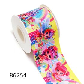 Animal Cartoon Ribbon Printing Ribbon Thermal Transfer Ribbon Flower Diy Ribbon Roll (Option: Style 86160-25mm-100yards)