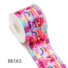 Animal Cartoon Ribbon Printing Ribbon Thermal Transfer Ribbon Flower Diy Ribbon Roll (Option: Style 86163-25mm-50yards)