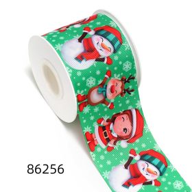 Christmas Printing Thermal Transfer Flower Diy Ribbon Roll (Option: Style 86256-25mm-50yards)